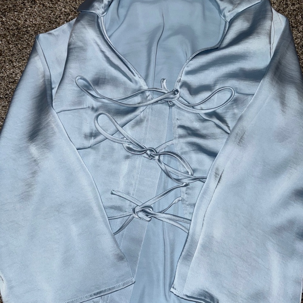 Target silky blue top